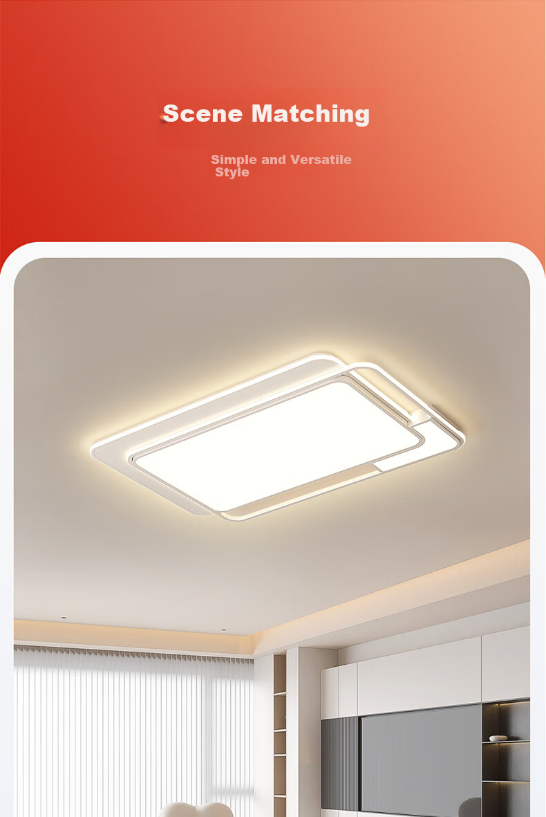 GUJIA LED Ceiling Light, Nordic Style for Living Room And Bedroom, Eye-Protection, Puri Light Source, Lighting Fixture - 90cm [Installation Included] 23