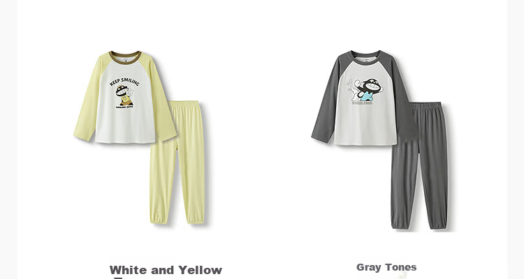 BALABALA Children's Pajama Set Autumn Boys' Loungewear Suitable for Outdoor Wear, Antibacterial And Mite-Resistant for Small, Medium And Large Kids 209325171101 19