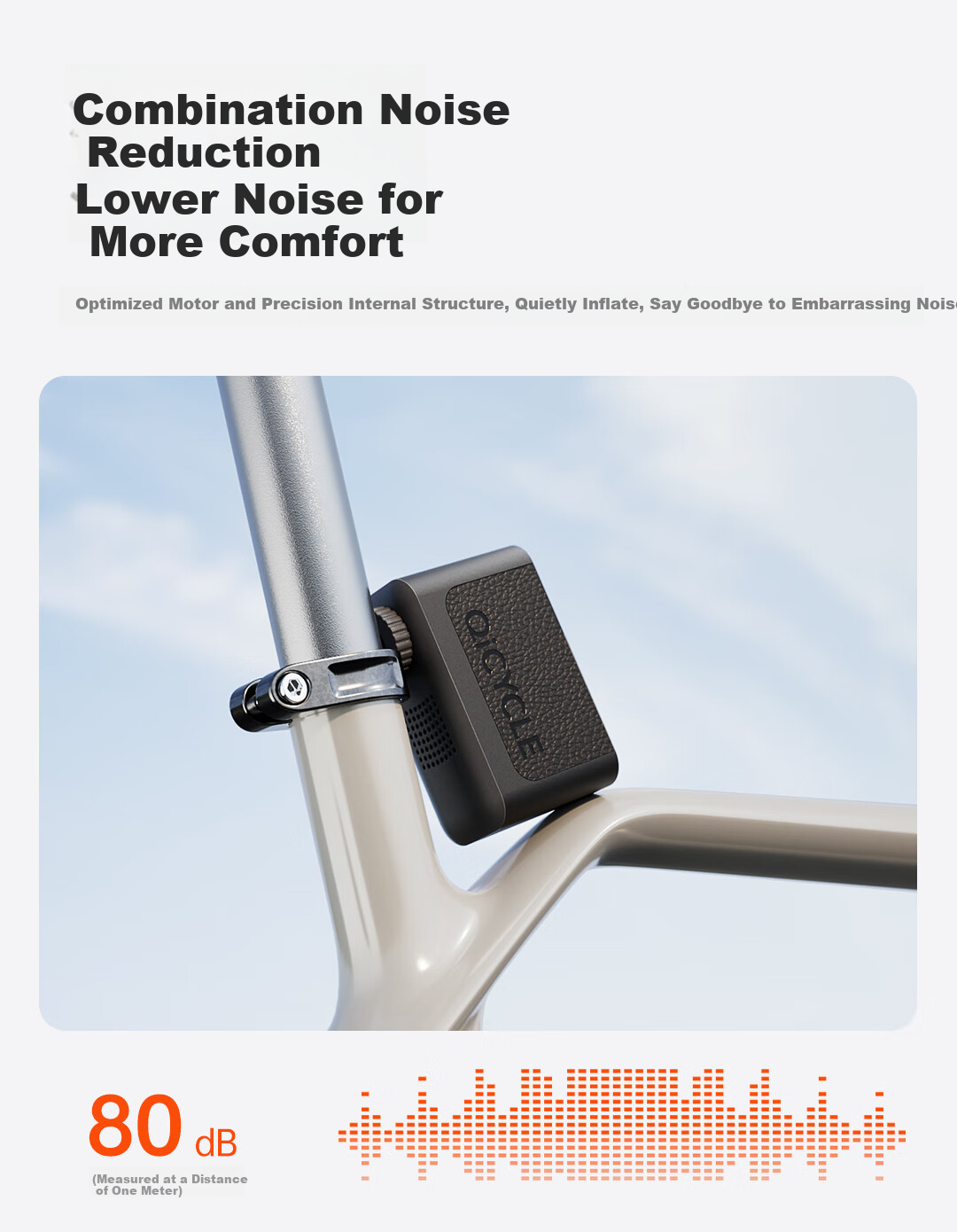 QiCYCLE NANO Road Bike Bicycle Cycling Inflator Pump LED Mini Portable Air Pump Electric Cycling Pump 13