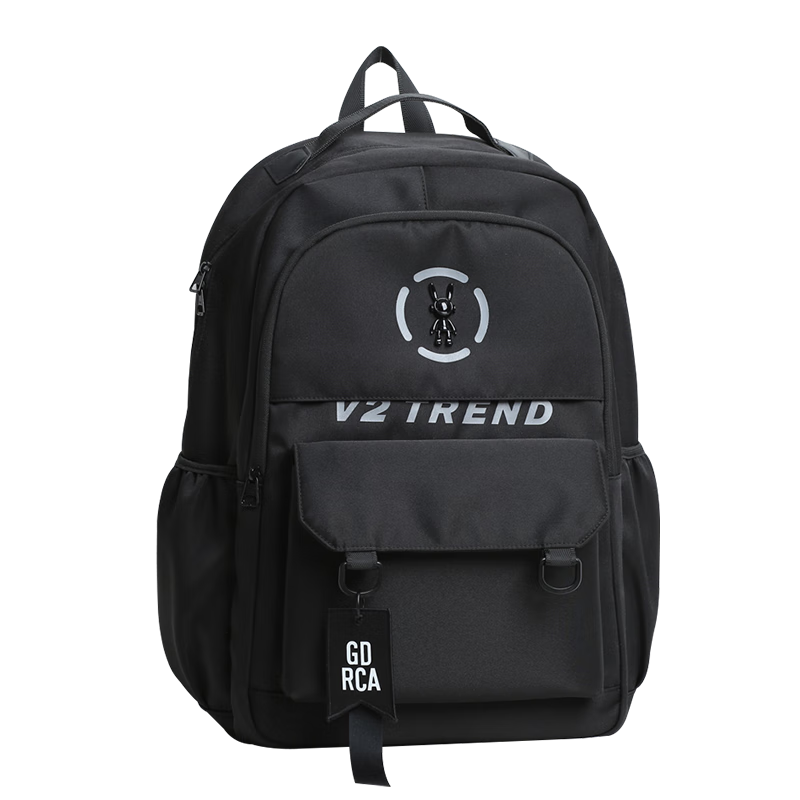 COW Backpack for Men, Middle School High School College Students, Large Capacity Multifunctional Lightweight Casual Travel Bag, Black