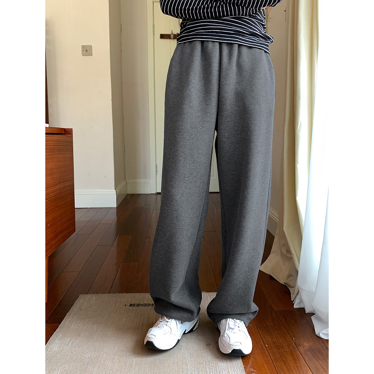 TonLion 2025 Winter Drawstring Jogger Fleece-Lined Women's Casual Straight-Leg Pants