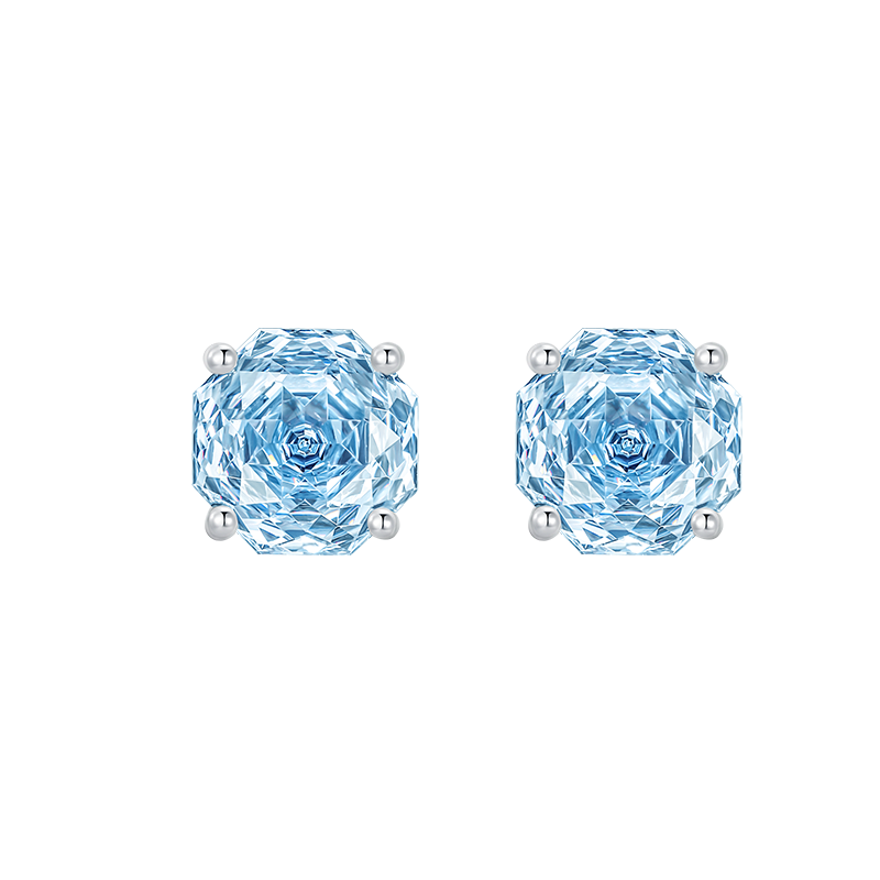 CHOW TAI SENG Rose Nebula Stud Earrings for Women, Pure Silver S925, Luxurious And Exquisite High-End Ear Jewelry, Birthday Gift for Girlfriend