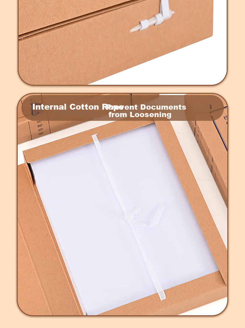 Taidang File Box, A4 Standard Mixed Paddle Kraft Paper Document Box, Domestically Produced, 500g, Side Width 40mm, Economical Type [10 Pieces] TA01011 6