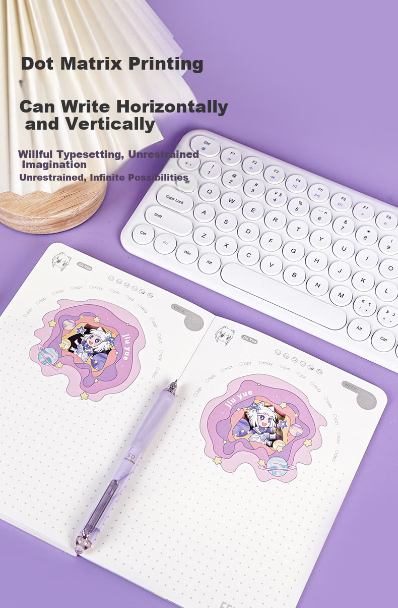 BEIFA Non-Human Zai Collaboration 3D Hollow Paper Sculpture Notebook, High-Quality Journal for Notes And Diary, Student Gift Birthday Present, Starry Galaxy - Aorite [Back-To Essential] 10
