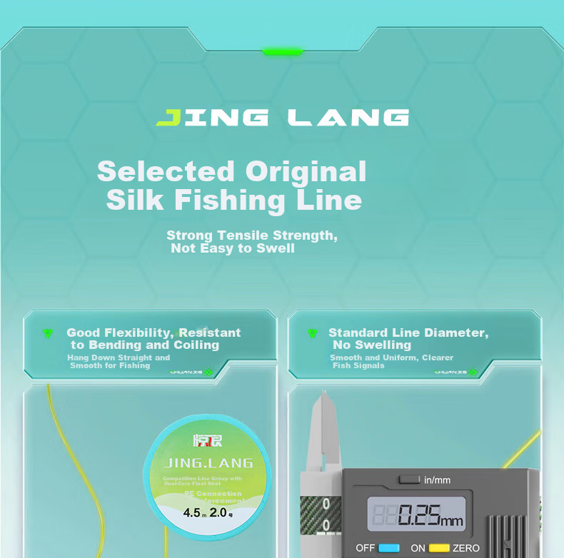 Jinglang 3.9-Meter No. 1.2 Three-Section Finished Main Line Set, Nylon Main Fishing Line, Pre-Tied Fishing Line Kit for Platform Fishing, Fishing Tackle 4
