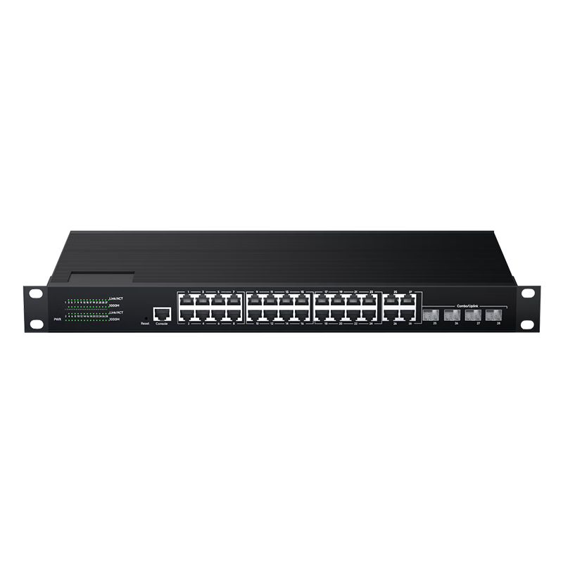 KeepLINK KP-9000 Rack-Mounted Industrial Ethernet Switch, Ring Network Management Type, Gigabit 4 Optical 24 Electrical Ports Per Unit