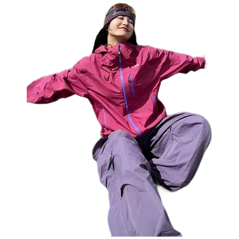 JEEP SPIRIT Outdoor 3-in-1 Waterproof Windproof Hiking Jacket Autumn Winter Couple Men's Pink L