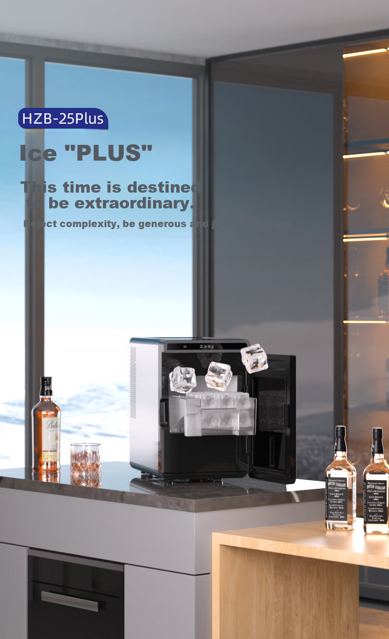 Hicon Ice Maker, Compact for Home And Commercial Use, Bar Cocktail Machine, Automatic Ice Maker for Office, Large Square Ice Plus Whiskey Solid Ice Cubes 2