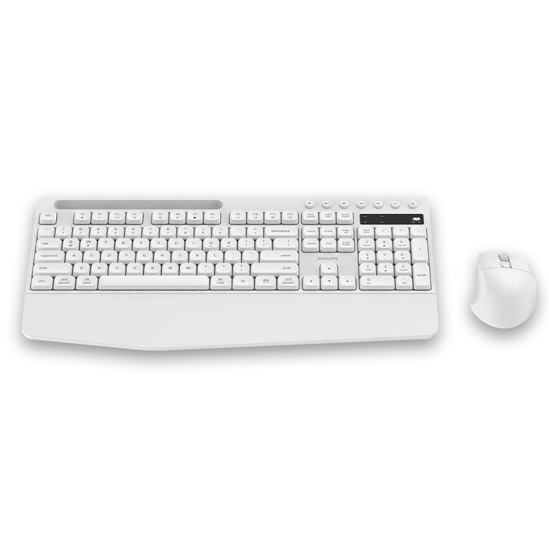 PHILIPS MK790 Wireless Keyboard and Mouse Combo Bluetooth Dual-Mode Ergonomic Office Set Compatible with Apple MacBook Laptop Corporate Purchase White