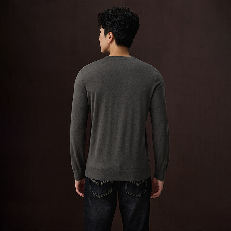 HLA Men's Wool Sweater [30% Wool], Warm And Comfortable Knitted Pullover, Winter Wear for Me