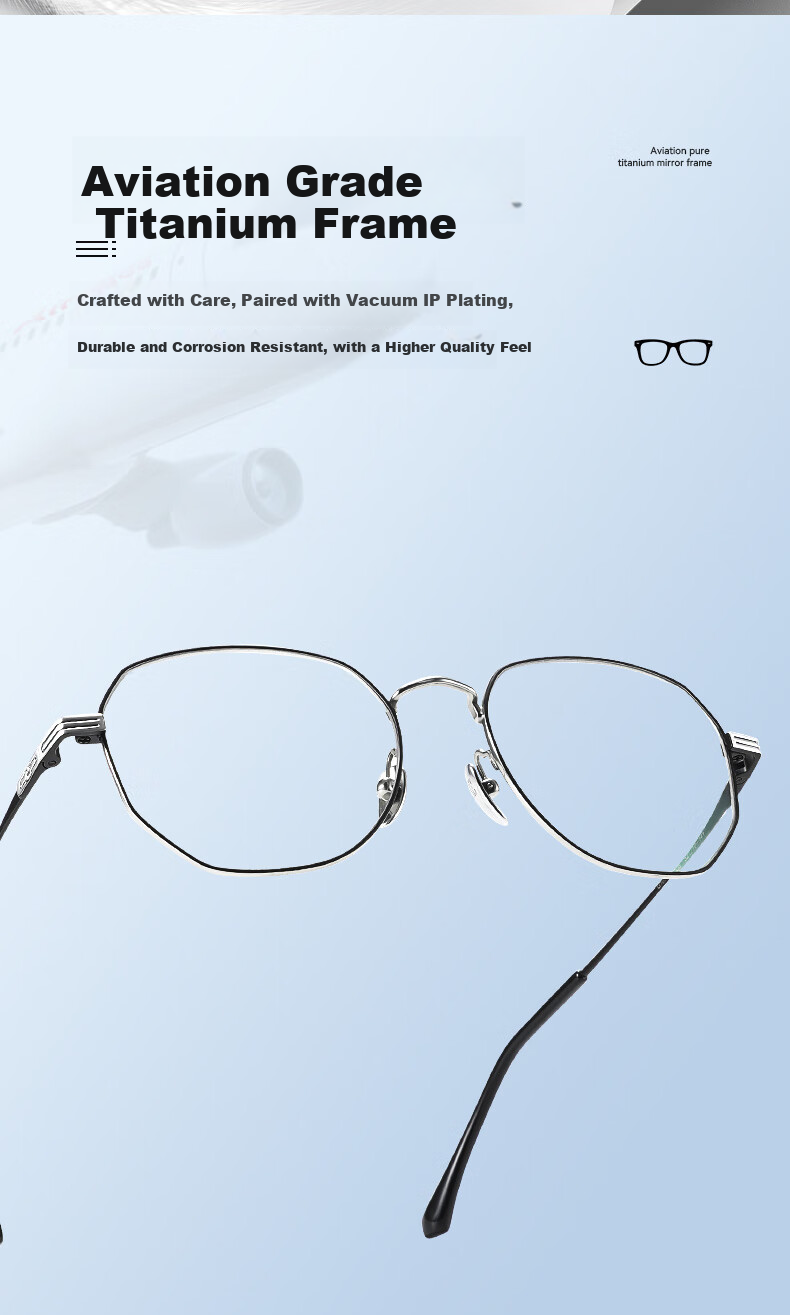 ARNO FOCUS ON YOUR EYES German Imported Lenses Fashion Ultra-Light Pure Titanium High-Definition Anti-Blue Light Reading Glasses A107B 200 Degrees 3