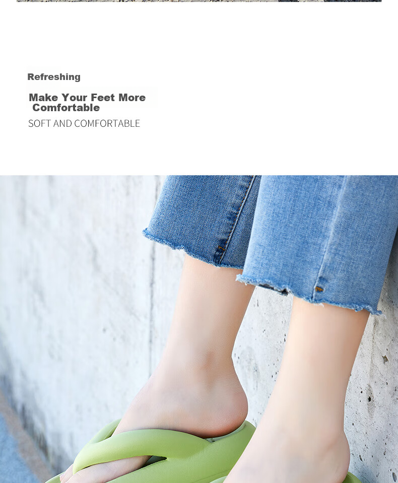 Lidani Summer Soft Sole Non-Slip Women's Flip Flops Cute Fashionable INS Style Outdoor Beach Bathroom Home Slippers 13