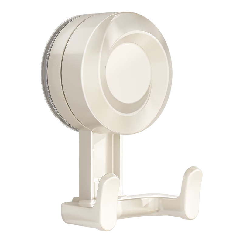 Jiabaili Suction Cup Kitchen Hook No Drilling Strong Load-Bearing Seamless Vacuum Double Hook for Door Bathroom Adhesive Hook Rack