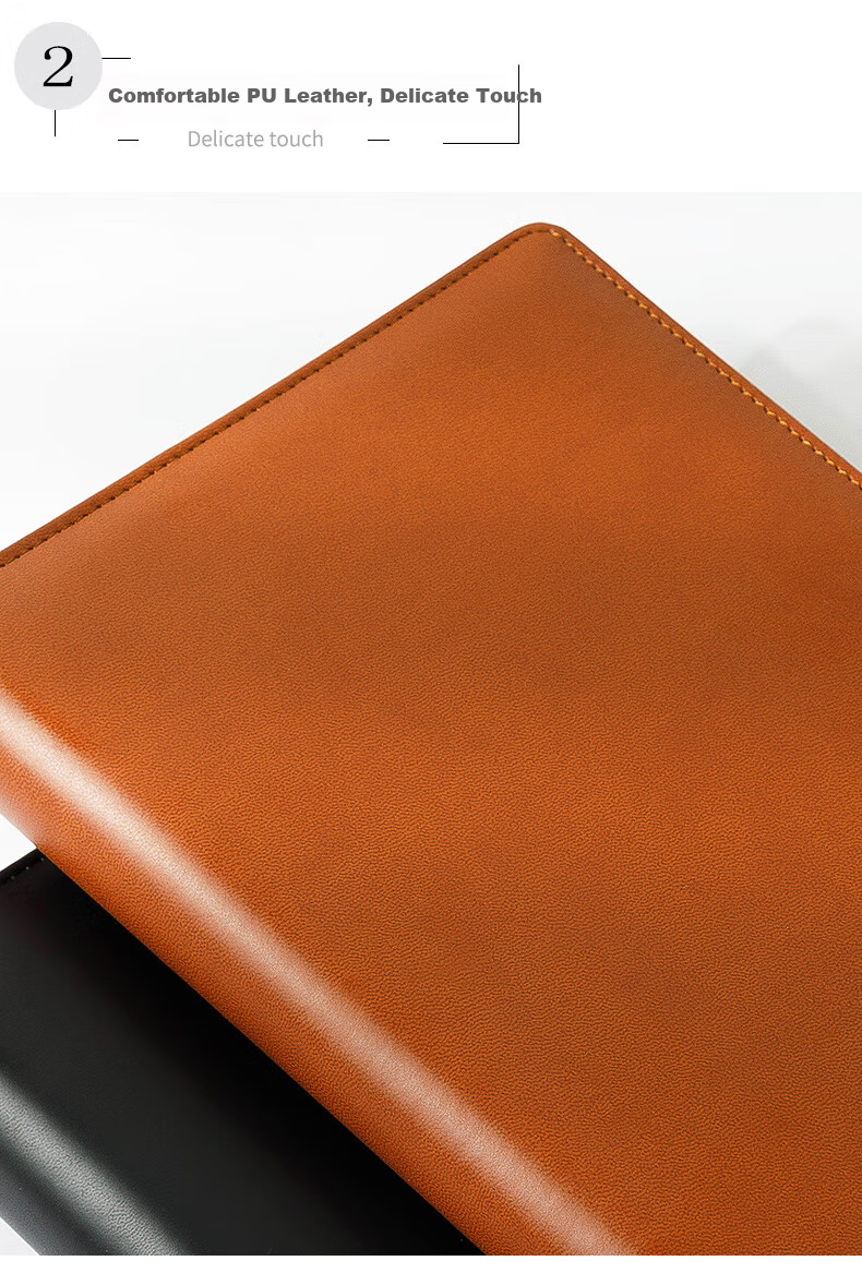 Faramon A5 Detachable Loose-Leaf Binder Ring Soft Leather Notebook Stationery Journal Business Notebook Customizable Logo 3