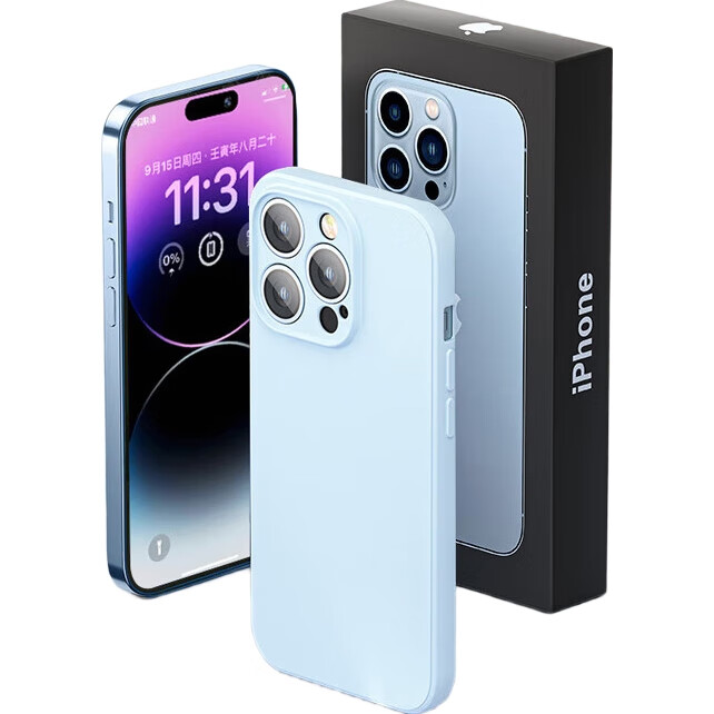 Чехол PISEN для iPhone 14 Plus, гибкий жидкий силикон, полная защита, противоударный, ультратонкий, приятный для кожи, с прямым краем, черный