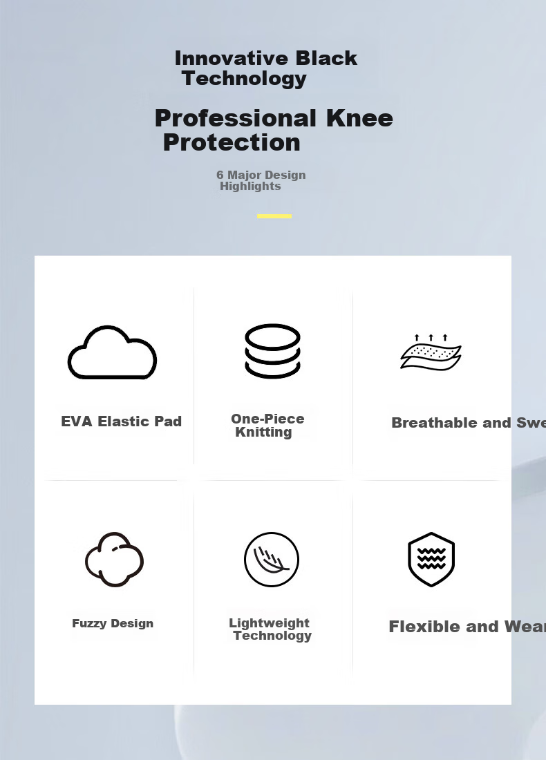 D&M Ultra-Light Wear-Resistant Sports Knee Pads with Padding, Meniscus Protection for Running, Basketball, Volleyball, Soccer, Imported from Japan, Black, One Piece 4