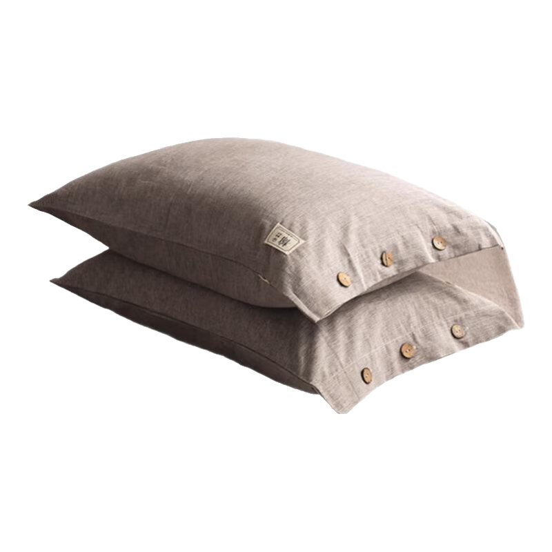 Wuyinliangpin Class A Pure Cotton Pillowcase, 100% Cotton, 48x74cm, Set of Two, Elegant Gray
