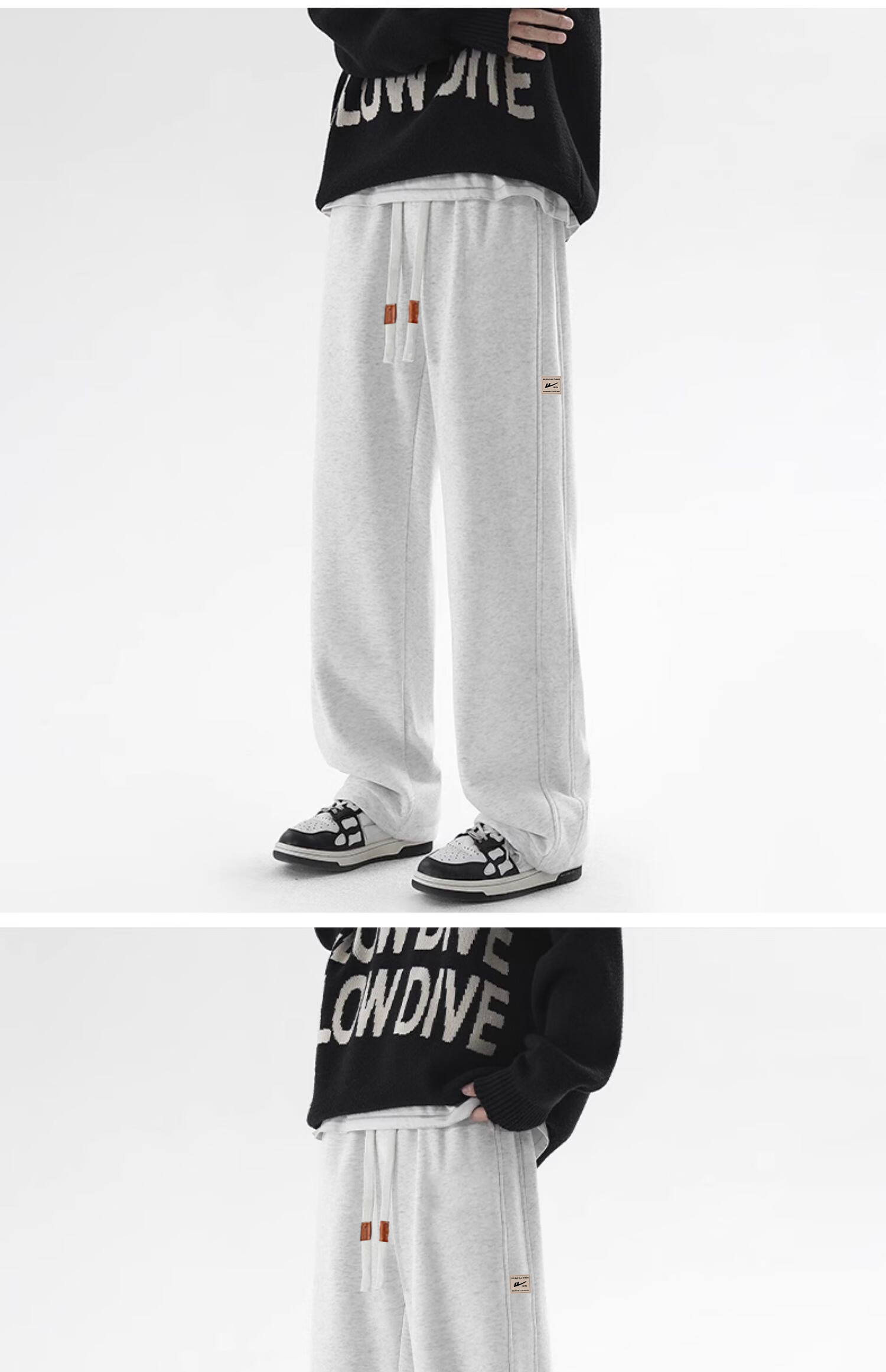 Huili Casual Pants for Men, Loose Drawstring Trousers, Spring And Autumn Wide-Leg Pants, Versatile Straight-Leg Pants, Athletic Long Pants 16