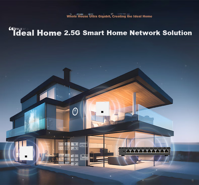 Ruijie WiFi6 2.5G Wireless AP Panel RG-EAP162(MG), Gigabit Dual-Band 3000M, 160MHz Bandwidth, Enterprise-Grade Whole-House WiFi Router for Large Apartments 5