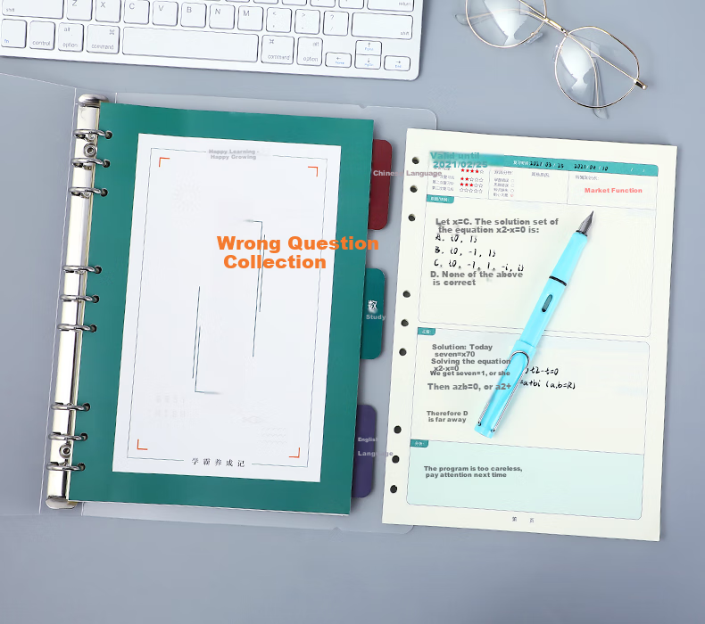 Faramon Detachable Error Correction Notebook for Middle And High School Students, A5 Size, Math Error Collection And Organization Booklet, Simple B5 Thick Version for Postgraduate Entrance Exam And College Students' Error Correctio 2