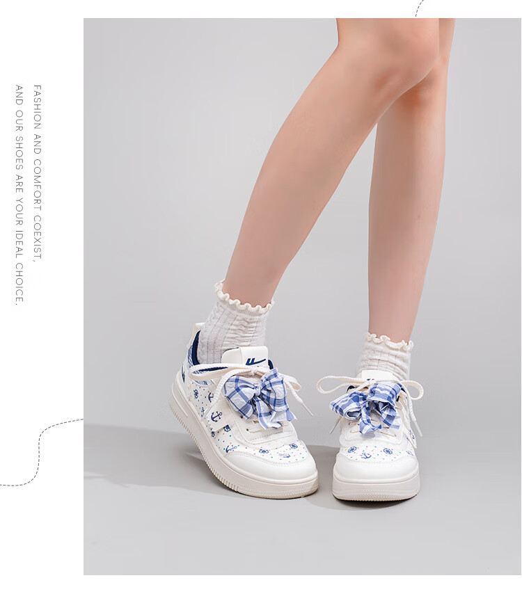 Warrior Women's Shoes, Creative Thick-Soled Footwear for Spring And Autumn, Retro Printed Original Versatile Casual Sneakers, Beige, Size 38 11