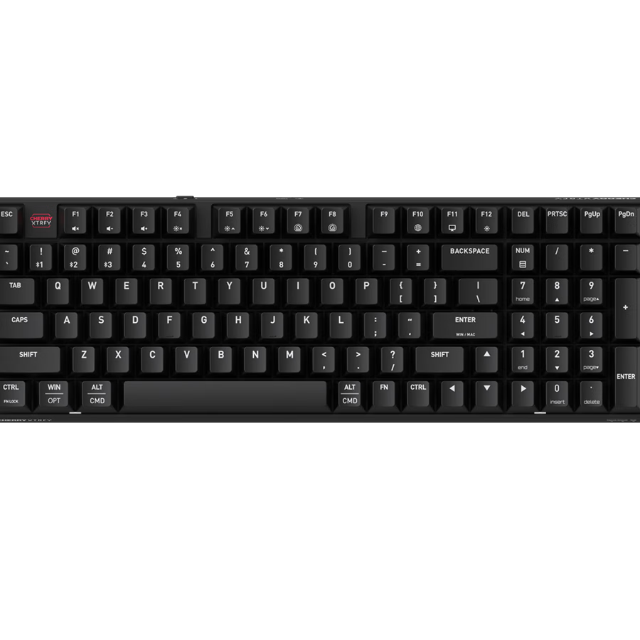 CHERRY K37 Thin Film Keyboard, 98 Keys, Wireless Gaming Keyboard, Office Computer Keyboard with Bluetooth Tri-Mode, RGB Lighting Effects, Compatible with WIN/MAC, Submarine Black