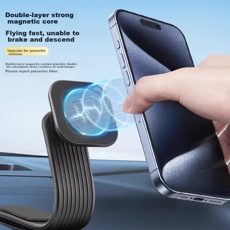 Kylie Car Dashboard Mount, Center Console Flexible Double-Sided Magnetic Bracket, Rotating Circular Support Model 7