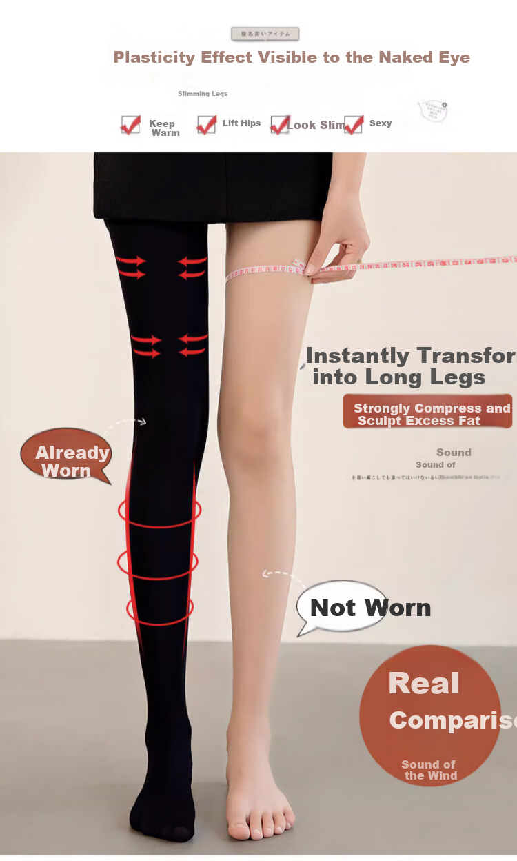 LangSha 2-Pack Leggings, High-Waisted Tummy Control Pantyhose, Medium-Thick Stockings for Spring And Autumn, Bare Leg Effect, Butt-Lifting Slimming Shapewear 3