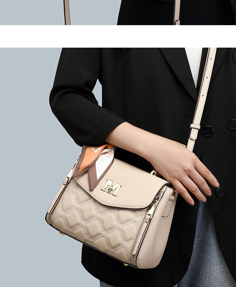 Aiqinghai Leather Handbag, Women's Crossbody Bag, Large Capacity Tote Bag, Light Luxury Brand, Practical Birthday And Mother's Day Gift for Mom 3