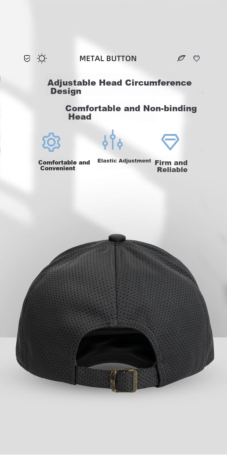Romon Men's Summer Mesh Lightweight Baseball Cap Outdoor Extended Brim Sun Protection Breathable Sunshade Hat 8