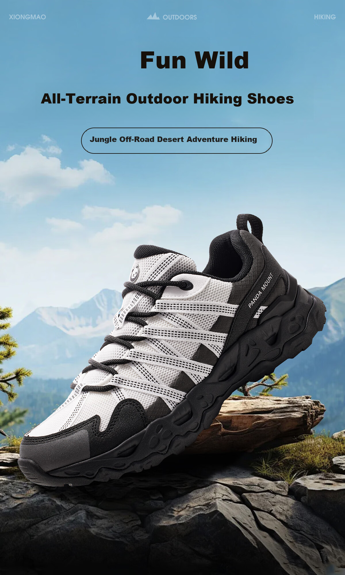 Xiongmao Luotuo Series Women's Hiking Shoes, Spring And Summer, Non-Slip, Wear-Resistant, Lightweight Sports Climbing Shoes, 612X Women's Size 36 1