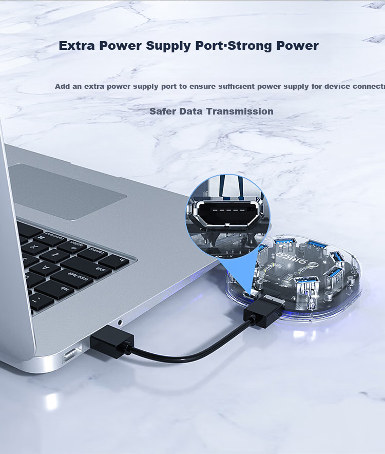ORICO Expansion Dock, Type-C Hub, 10Gbps High-Speed USB3.2 Splitter, Laptop One-To Converter, Desktop Extension Cable, Multi-Port USB Cable, 1 Meter 7