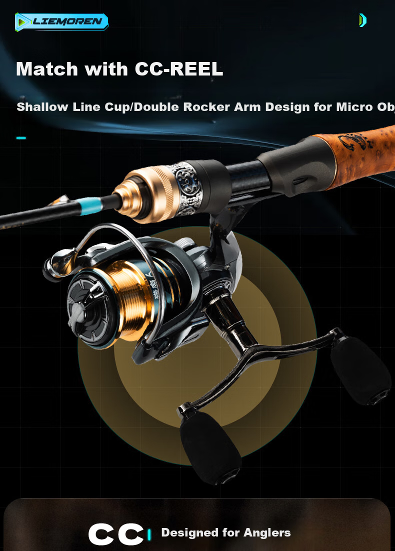 Liemoren 1.98m Magic Shadow II Spinning Rod, Gun Handle UL Action Lure Rod Set, Baitiao Fishing Pole, Lure Rod, Fishing Rod 11