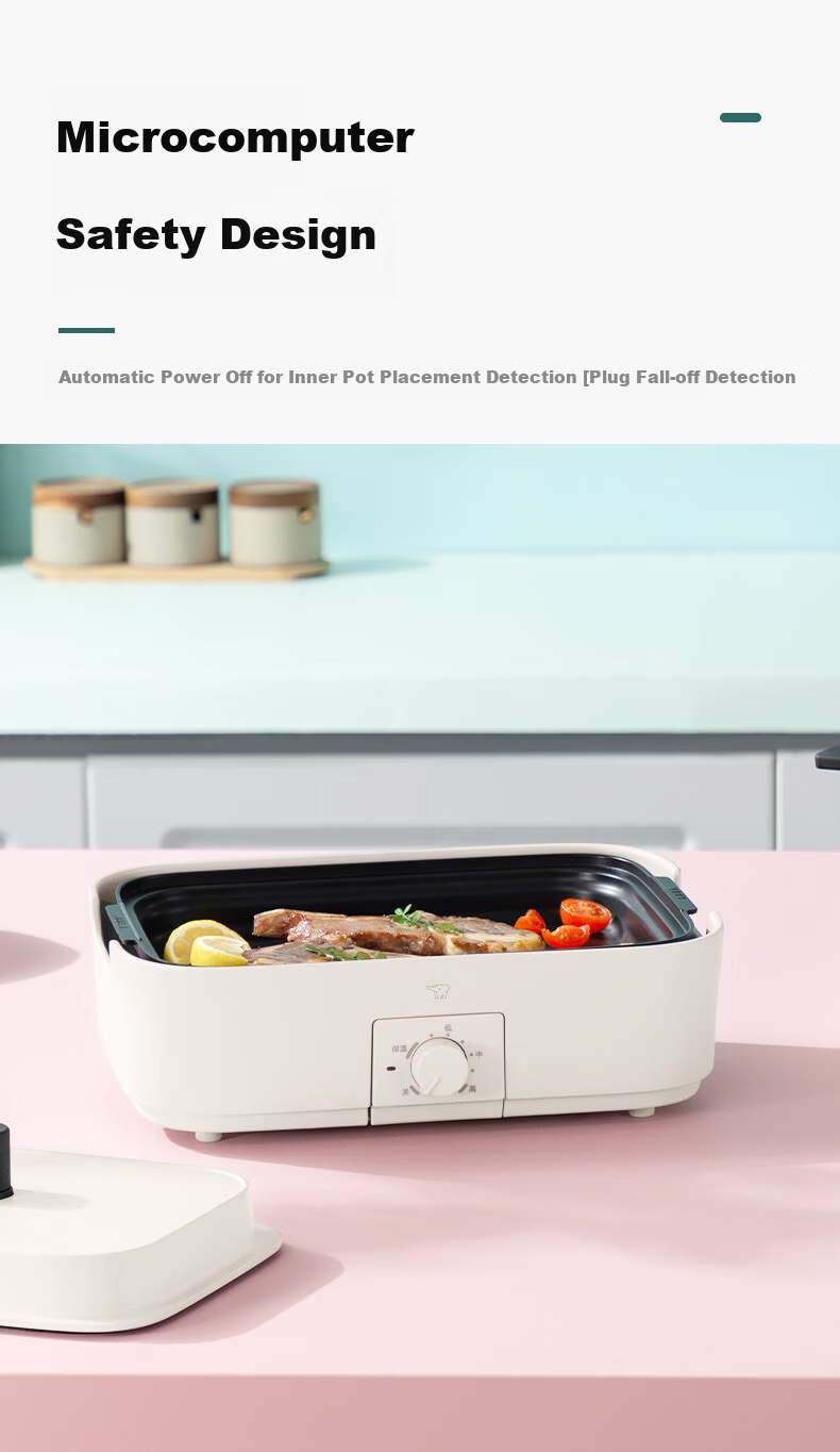 ZO JIRUSHI Multi-Functional Pot, Suitable for Barbecue And Hot Pot, Non-Stick Electric Cooker, Constant Temperature Heating, Detachable And Easy to Clean, EJ-MAH20C (Beige), Waterless Cooking 10