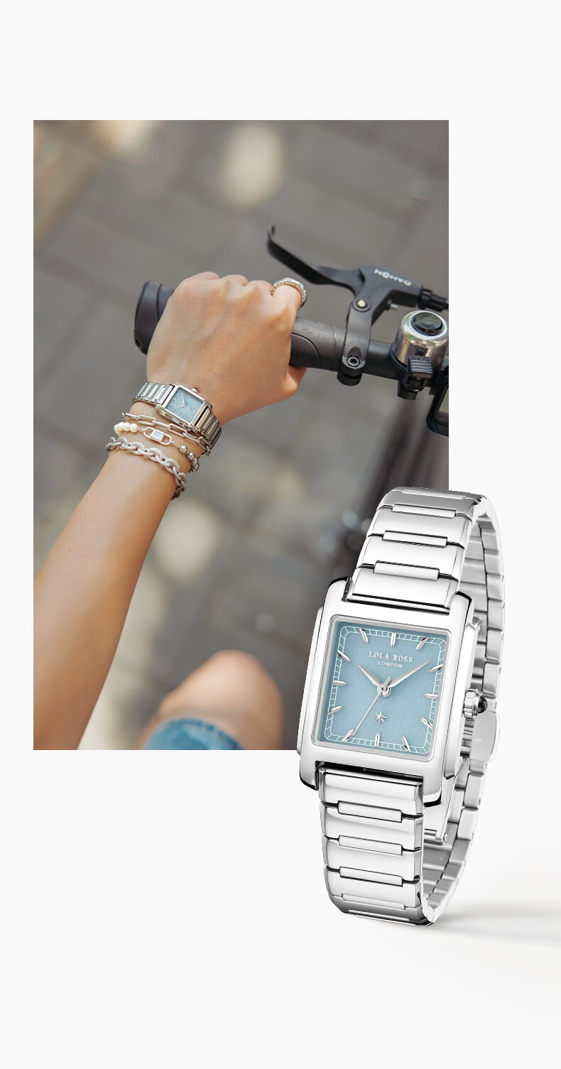 LOLA ROSE Urban City Tour Small Square Watch for Women, Versatile Commuter Birthday Gift for Girls 6
