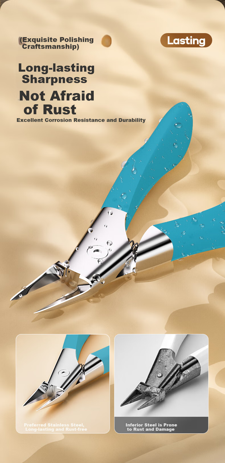 Huanlinkai Ingrown Toenail Specialized Nail Clipper, Pedicure Tool, Eagle Beak Pliers, Ingrown Toenail Scissors, Stainless Steel Nail Care Tool 10