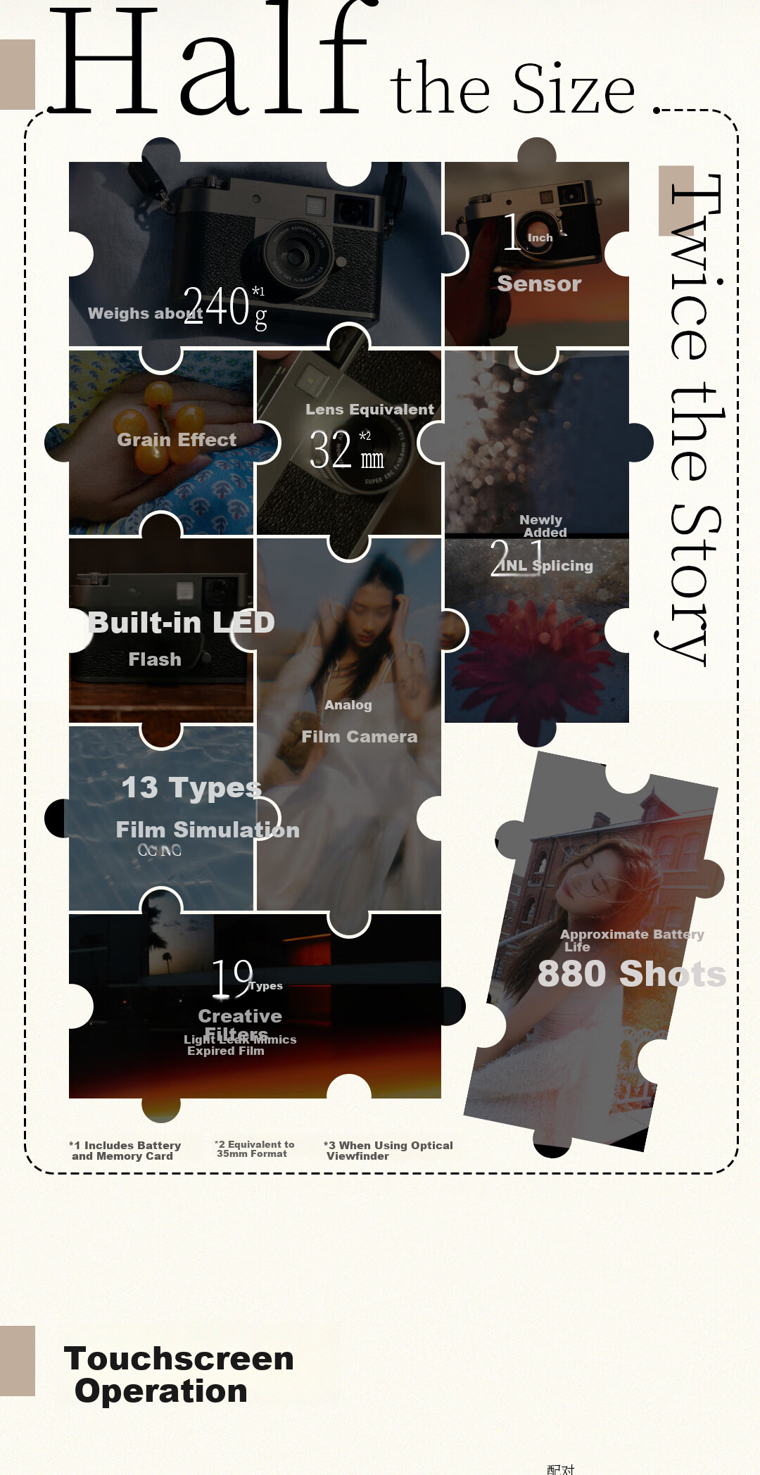 FUJIFILM X-Half/xhalf Mirrorless Camera, Specialized for Photography And Travel, Entry-Level Digital Camera, Retro Film Simulation, 19 Types of FUJIFILM Filters, Silver 2