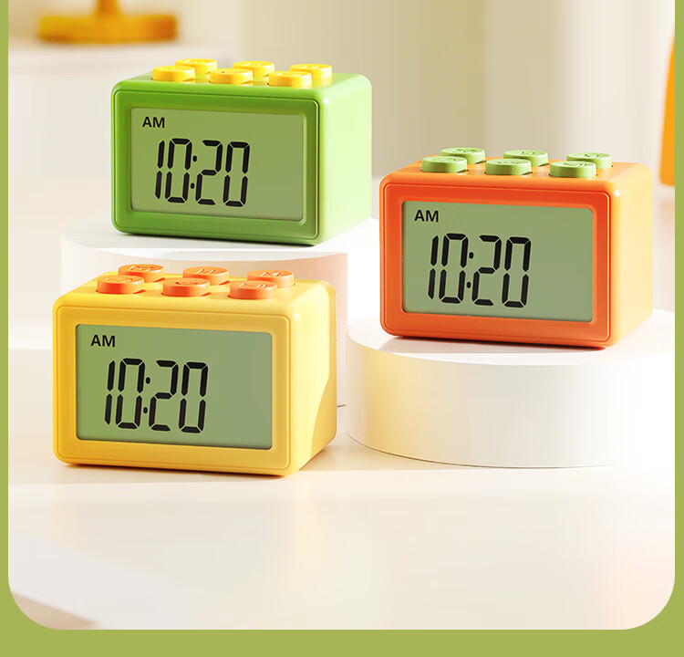 Compas Electronic Timer for Students' Exam Time Management, Kitchen Timing Electronic Alarm Clock 6003 Orange Back-To Seaso 2
