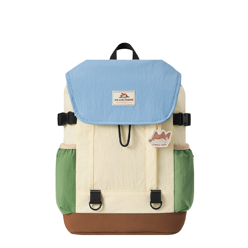 MR.ACE HOMME KIDS Outdoor Parent-Child Summer Travel Backpack Kindergarten Primary School Student School Bag Blueberry Jelly L Size