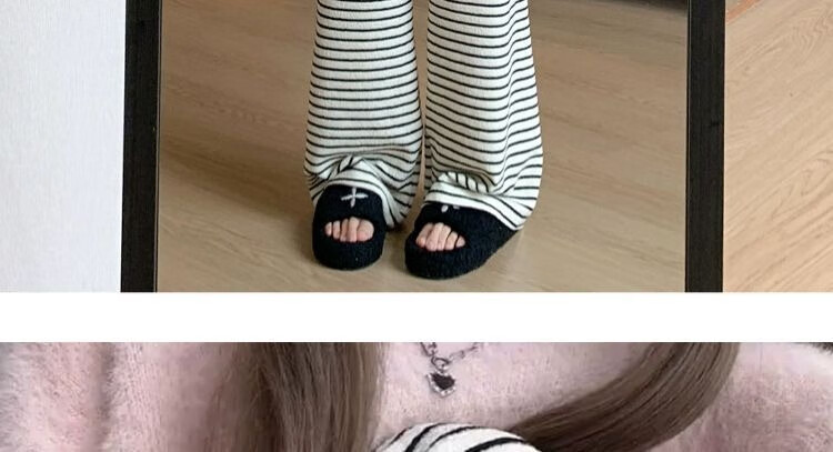 Shiduo Maternity Pants Spring Autumn Wide-Leg Striped Loose Plus Size Leggings Casual Pants Autumn XL 33