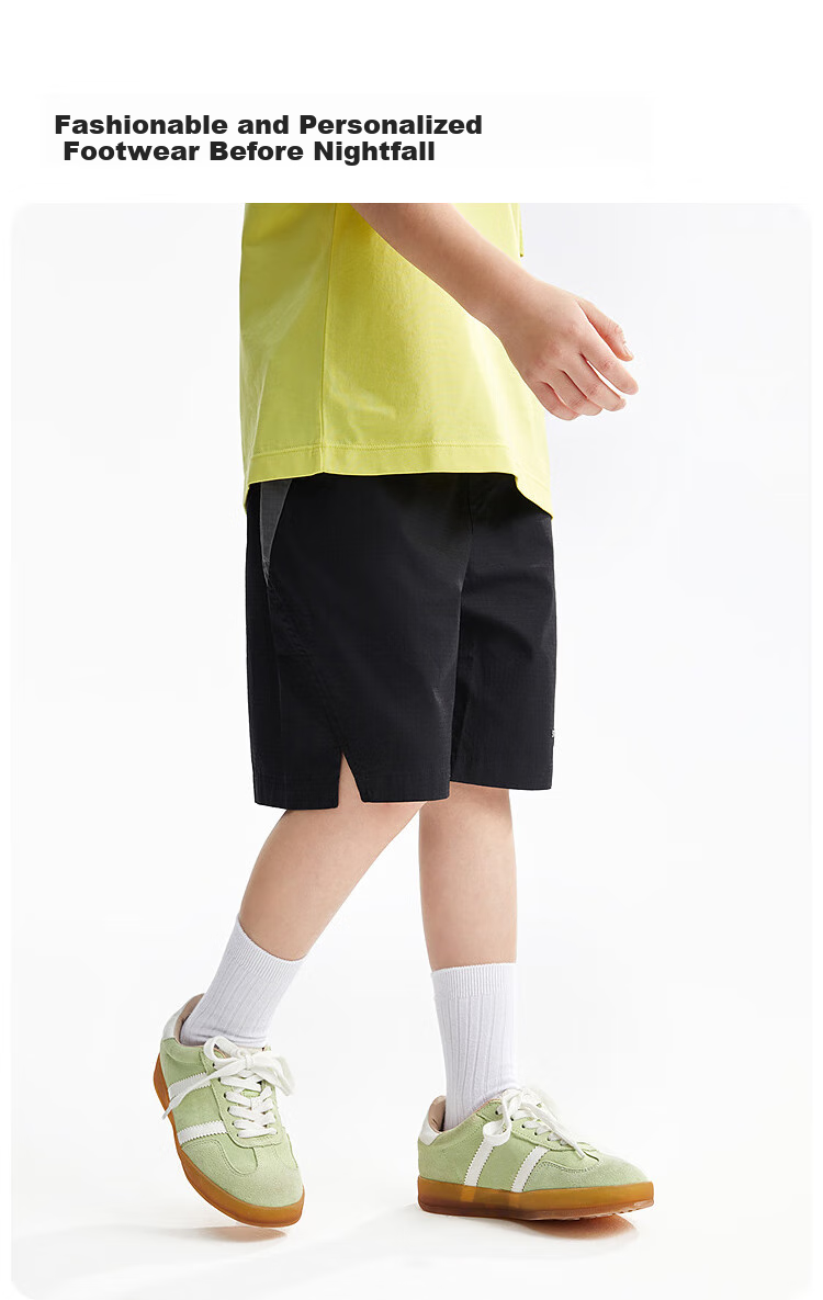 Annil Boys' Shorts, 2025 Summer New Style, Pure Cotton Pants, Casual Breathable Mid-Length Shorts, Jacquard Five-Point Shorts 4