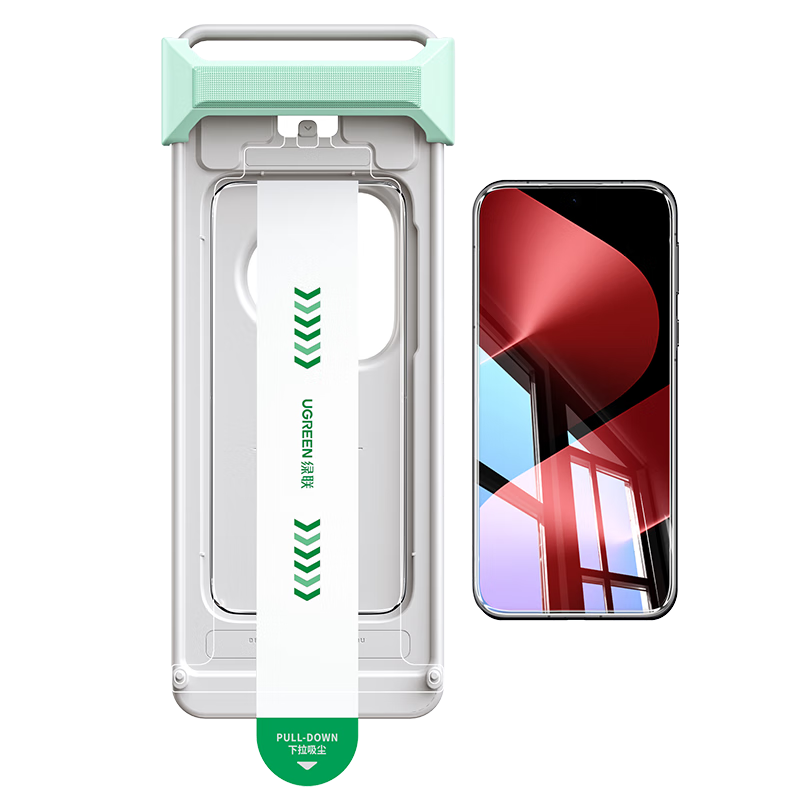 UGREEN Tempered Glass Screen Protector for Huawei Pura80Pro+/+ultra, Dust-Free Hot Bending Film, Instant Dust Removal, Ultra-Clear Full Coverage Anti-Fingerprint, with Roller Applicator Included
