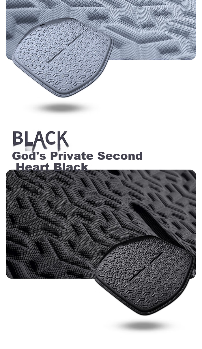 Digalun Universal Car Seat Cushion Four Seasons Breathable Ventilated Gel Backrest Rear Seat Driver Mysterious Black 11