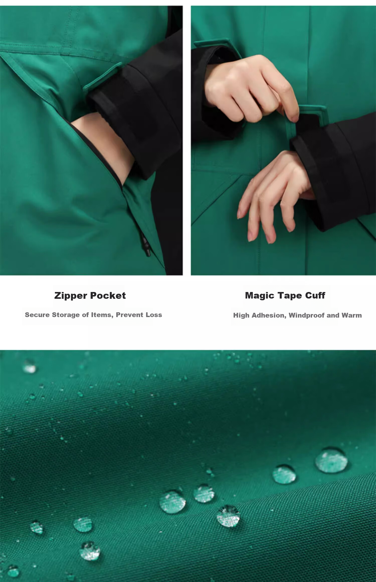 CAMEL Outdoor Cold-Resistant Jacket, Three-In Fleece Warm Mountaineering Suit, 7A12260001, Oatmeal Gray/phantom Black 25