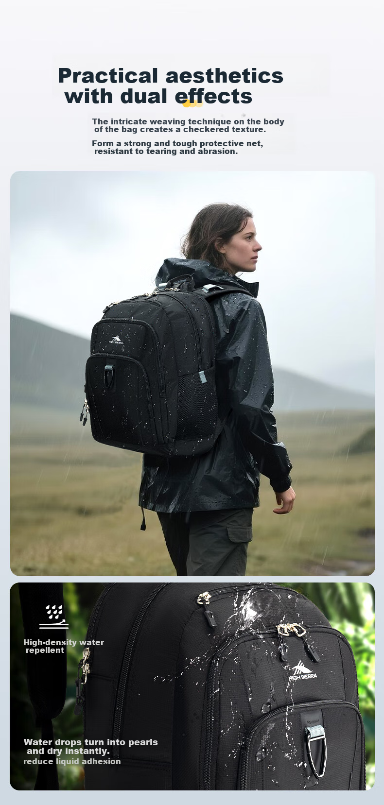 High Sierra Commuter Backpack, New from Xueli Brand, Outdoor Hiking Bag for Men And Women, Large Capacity Laptop Bag, Durable Backpack 8