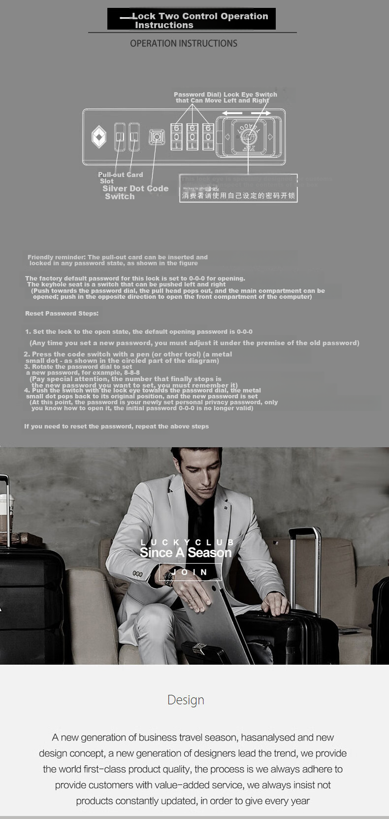 LUCKY CLUB Aluminum Frame Suitcase with Wheels for Men And Women, Business Travel Luggage, Stylish Multifunctional Front Opening 24-Inch Trolley Case 19