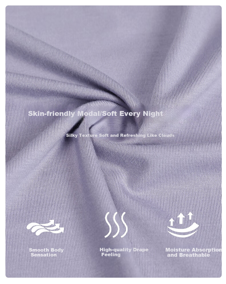 LangSha Modal Pajamas for Men, Summer Thin Style, Father's Day, Plus Size, Loose Fit, Home Wear Set, Young Men's Short-Sleeve Shorts 3