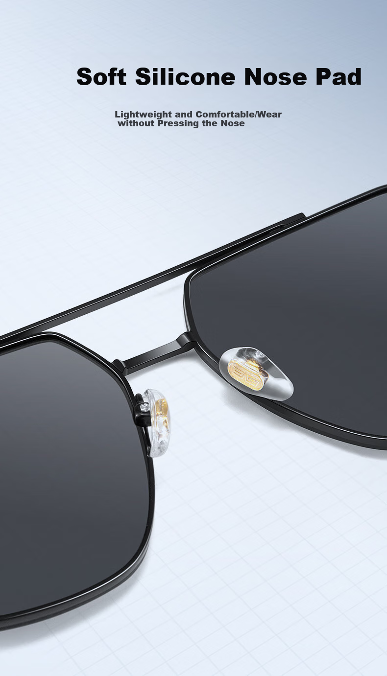 CAPONI Polarized Driving Sunglasses for Men, Aviator Style Fashionable UV Protection Sunglasses High Definition Driving Glasses for Fishing And Camping 10