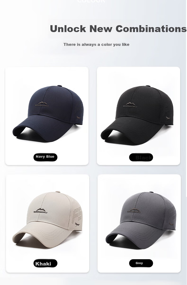 RED DRAGONFLY Baseball Cap for Men And Women, Spring And Summer Sun Protection, Quick-Drying Mesh Breathable Hat, Face-Slimming Visor Cap 29