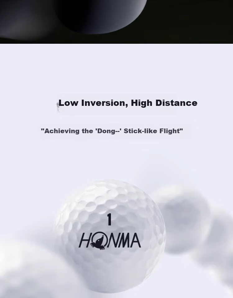 HONMA D1 Golf Ball, Double-Layer Practice Ball, Low Spin, Long Distance, Colorful 6